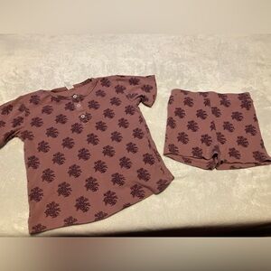 Kate Quinn Organic Kids Pajama Set in Dusty Rose Floral